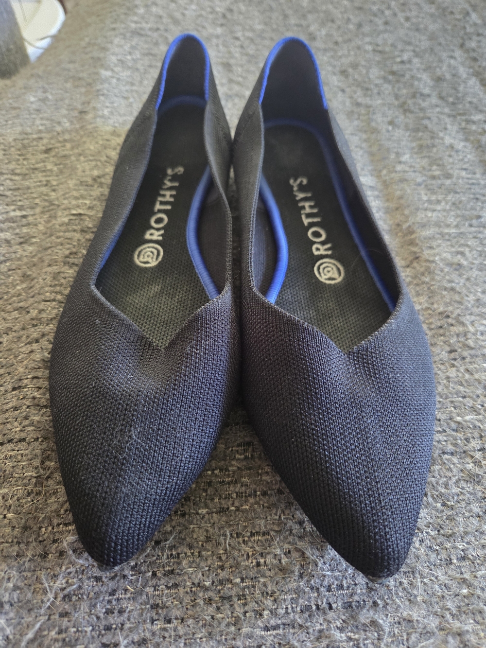 Rothy's Women's Black Pointed Knit Flats